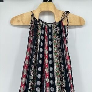 Earthbound Trading Co. Boho Print Jumpsuit Wide Leg Pants‎ Small